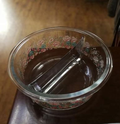 qualité Deux pots en verre de stockage d'espace libre de Borosilicate de pots, bols en verre avec des couvercles usine