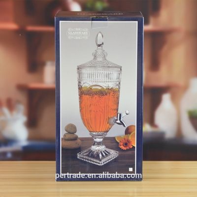 qualité Des pots en verre de 5 litres avec couvercle, découpés en profondeur et gravés. usine