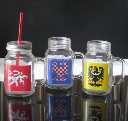 qualité Couleur Diamants polices Peint à la main Récipient en verre Pour la cuisine usine