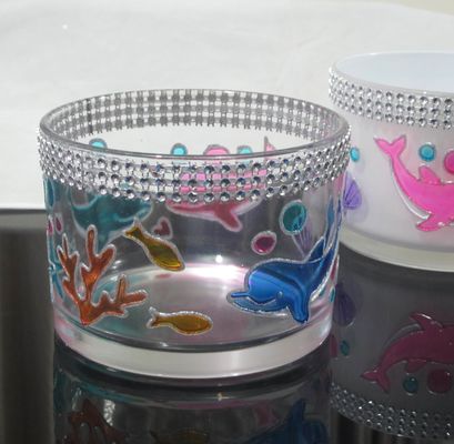 qualité Des bougies votives peintes à la main avec un motif de poisson d'océan usine