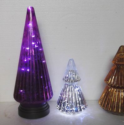 qualité Modèle en verre d'arbre de Noël de bougeoirs de vacances de Handblown LED usine