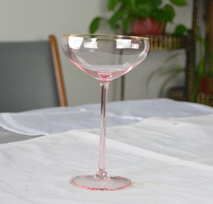 qualité Verres à cocktail en cristal rose usine