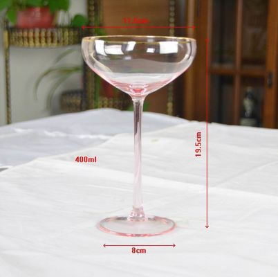 qualité Verres à cocktail en cristal rose usine