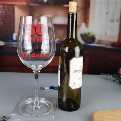 qualité Un verre de vin géant de 1 litre avec décor anniversaire usine