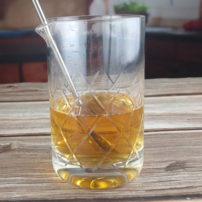 qualité 550 ml de verre de mélange de cocktails sans couture en cristal avec coupure à la main usine