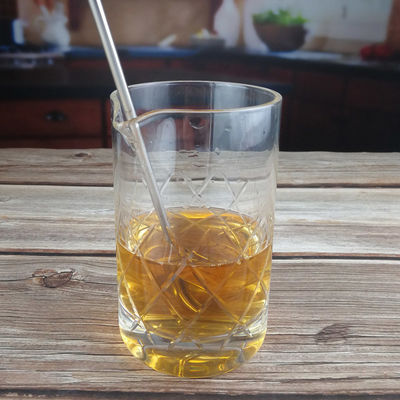 qualité 550 ml de verre de mélange de cocktails sans couture en cristal avec coupure à la main usine