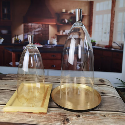 qualité Cloche à dôme de verre transparent sans plomb à main de 21 pouces usine