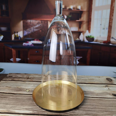 qualité Cloche à dôme de verre transparent sans plomb à main de 21 pouces usine
