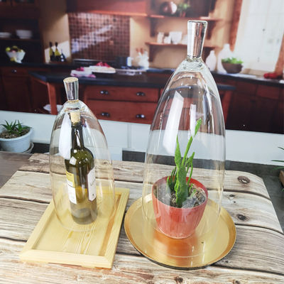 qualité Cloche à dôme de verre transparent sans plomb à main de 21 pouces usine